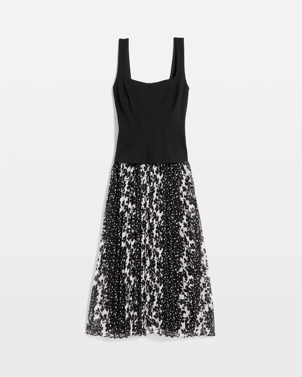 Bustier Pleated Midi Dress click to view larger image.