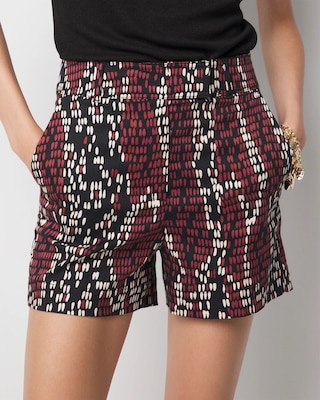 High-Rise Snake Print Tailored Short click to view larger image.