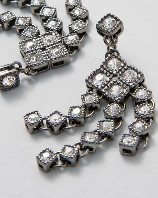 Hematite & Crystal Chandelier Earrings