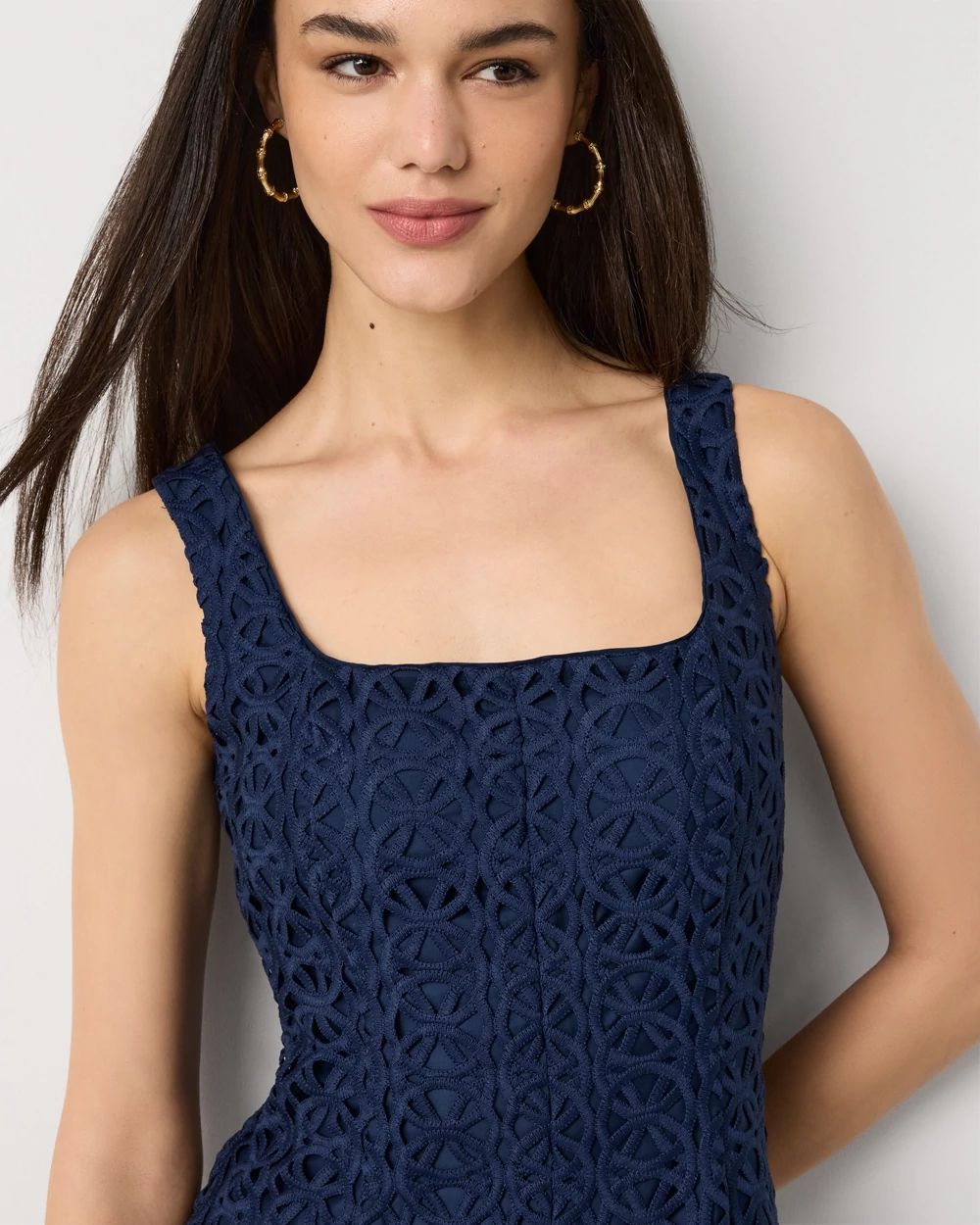 Sleeveless Lace Dress