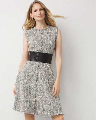 Belted Tweed Dress
