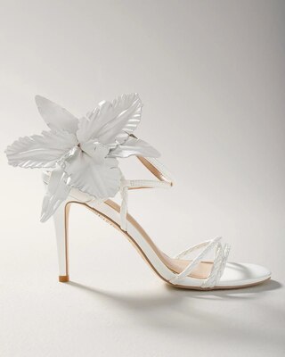 Strappy White High-Heel Sandal