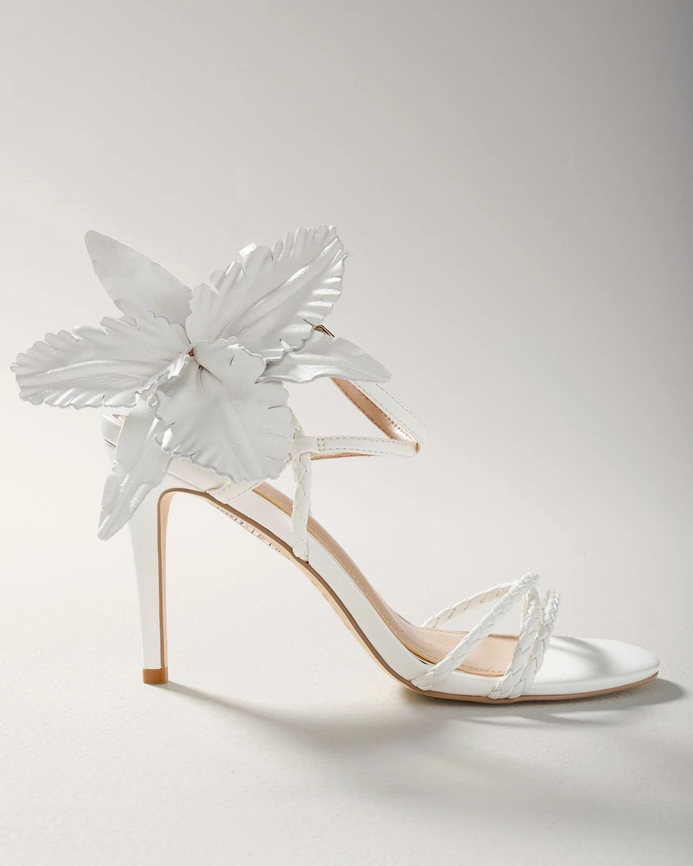 Strappy White High-Heel Sandal