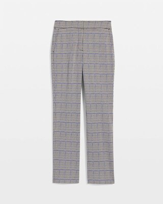 Straight Leg Houndstooth Luxe Plaid Pants click to view larger image.