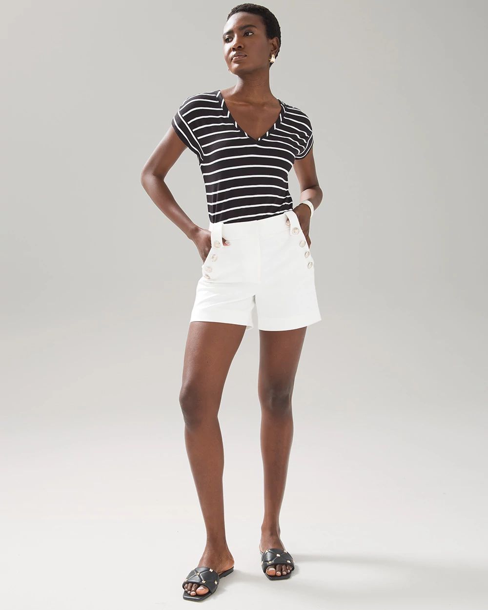 Shorts with white trim on sale