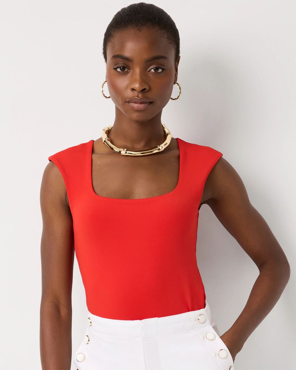 WHBM FORME™ All Ways Stretch Square Neck Top