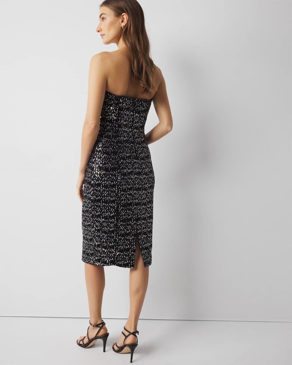 Petite Strapless Sequin Mini Dress