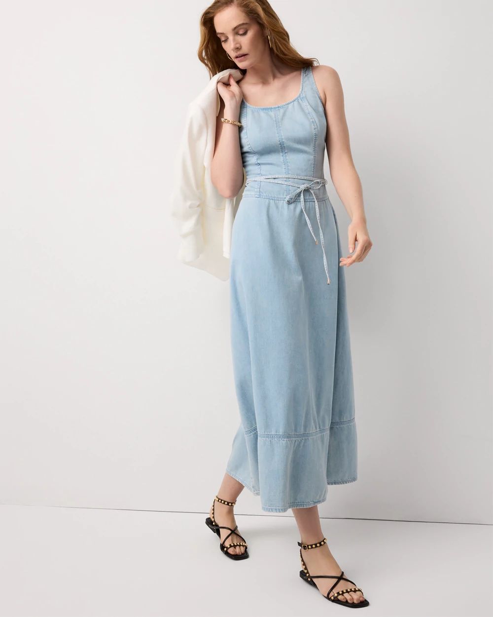 Featherweight Denim Maxi Dress click to view larger image.