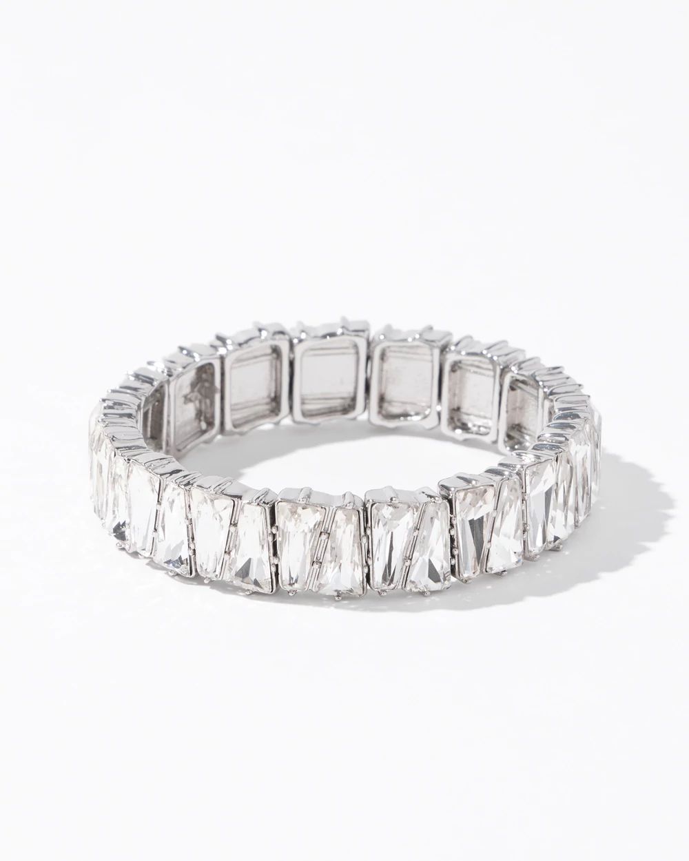 Art Deco Clear Crystal Stretch Bracelet