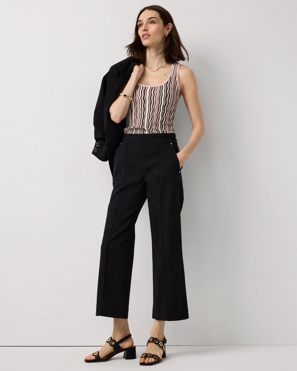 Petite Pret High Rise Wide Leg Crop