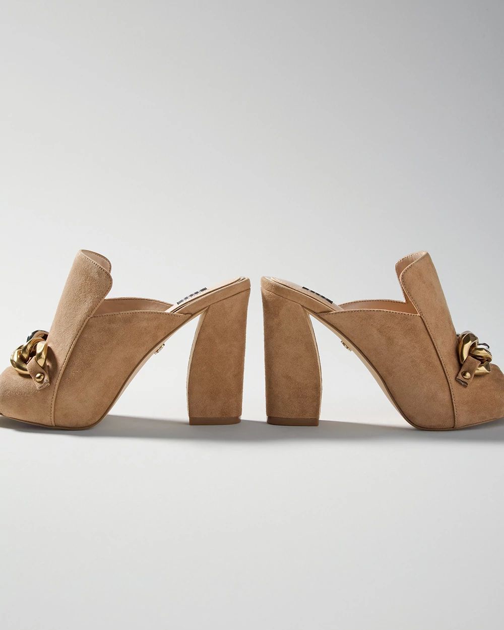 Suede Mule with Chain