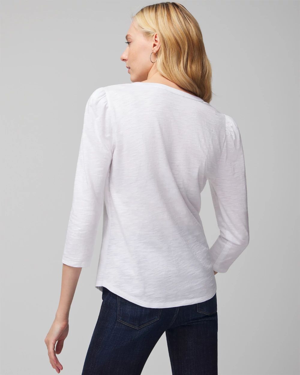 3/4 Sleeve Henley Tee