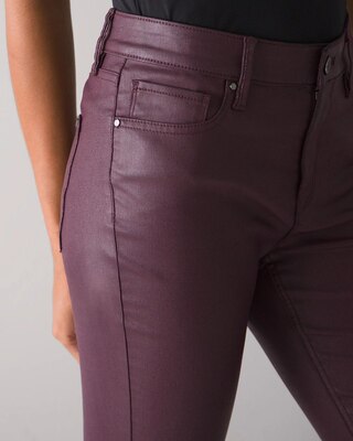 Curvy-Fit High Rise Coated Skinny Jeans