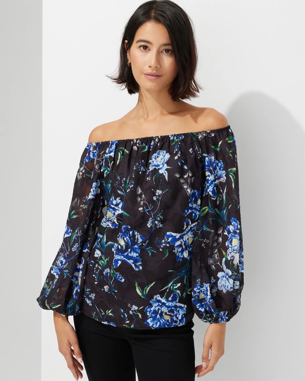 お中元 お歳暮 お年賀 夏 冬 年末年始のご挨拶 ギフト 通販な Blouse Jacquard Off-The-Shoulder WHBM Outlet | House White トップス