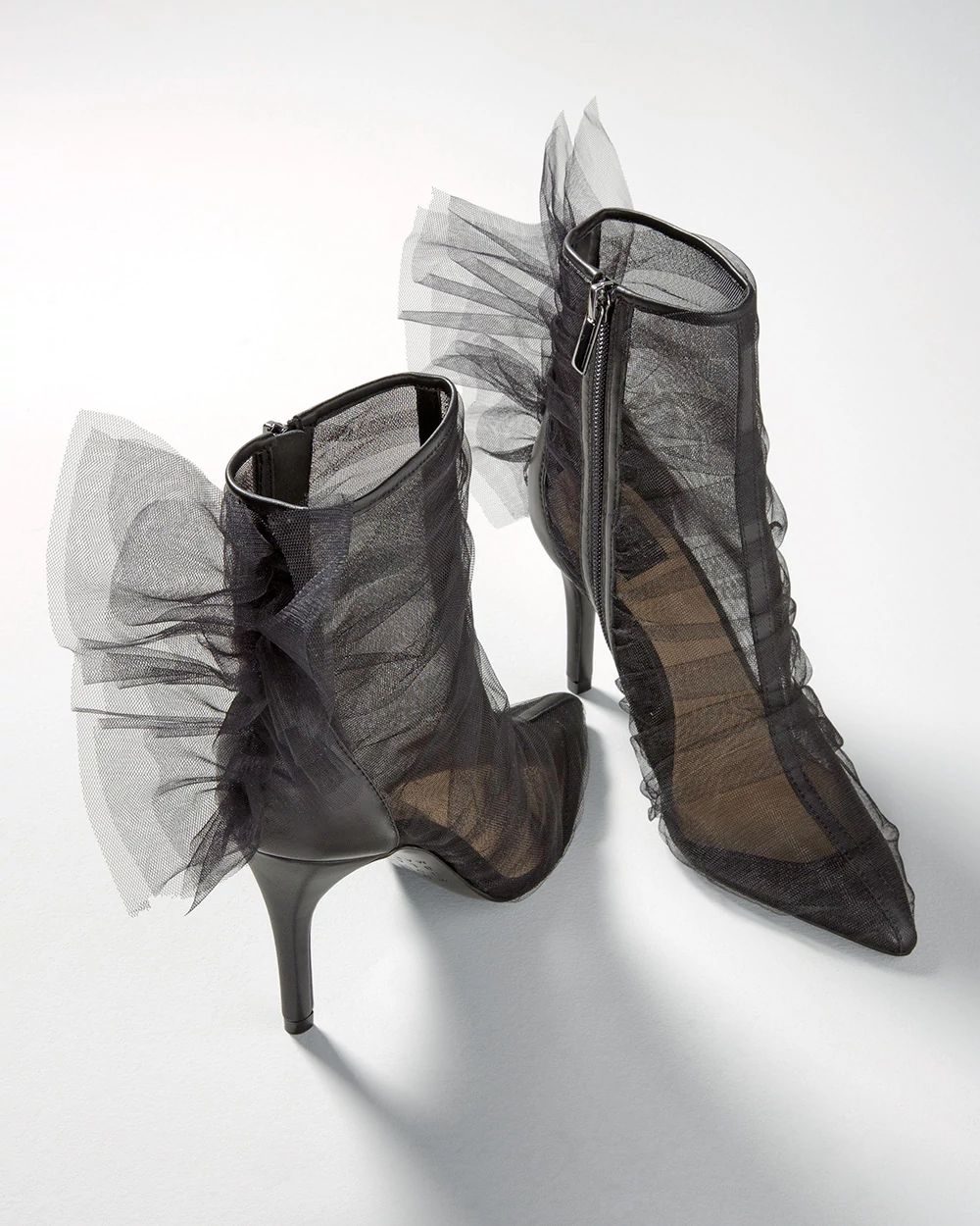 Mesh High Heel Booties
