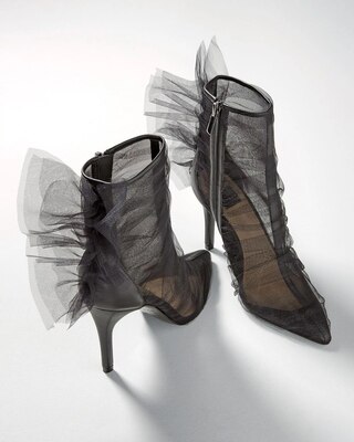 Mesh High-Heel Booties