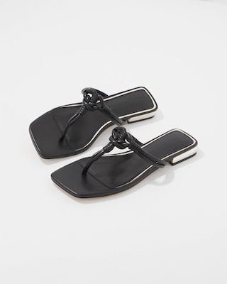 Knotted Flat Sandal click to view larger image.