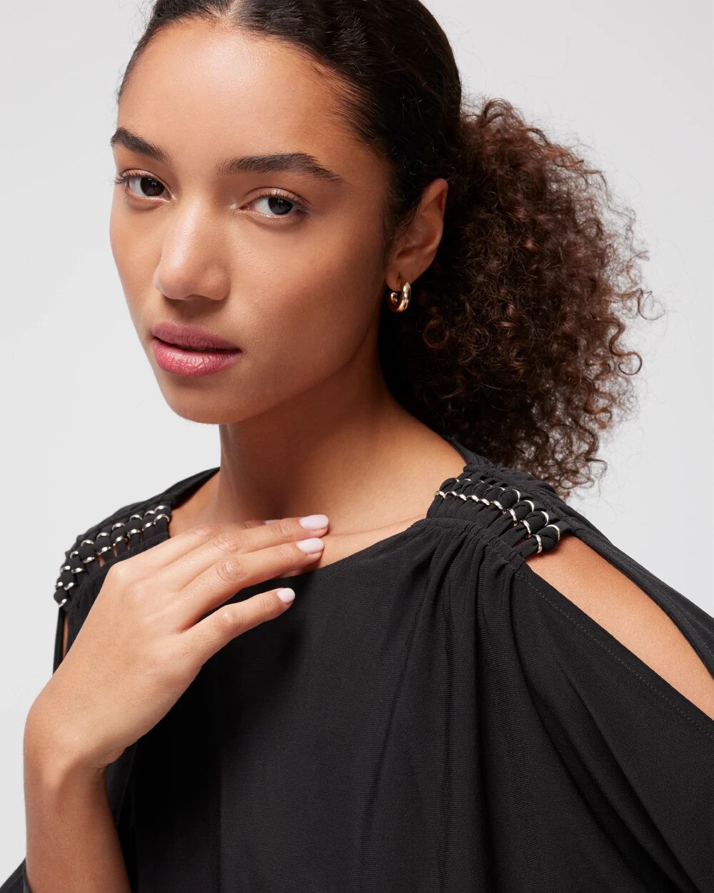 Matte Jersey Split Sleeve Top - image 2