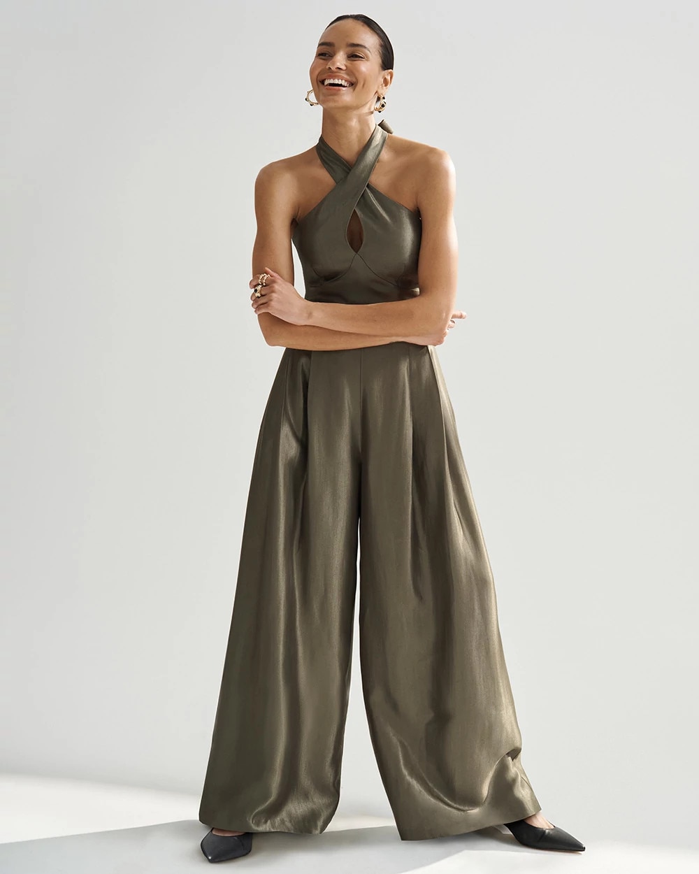 Belted Halter Jumpsuit