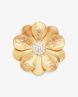 Goldtone Metal Flower Pin
