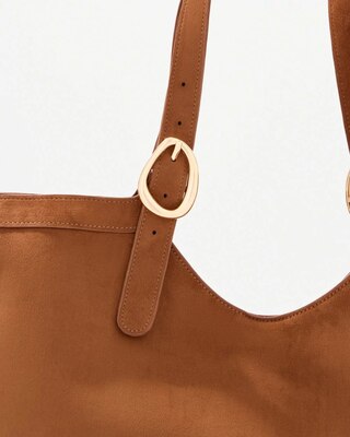 Faux Suede Tote Bag click to view larger image.