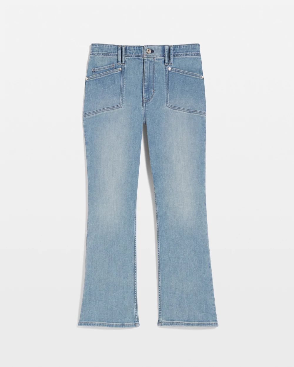 Petite High-Rise Double Pocket Kick Flare Jean