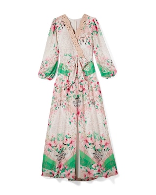 Drama Sleeve Floral Maxi Dress click to view larger image.