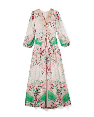 Drama Sleeve Floral Maxi Dress
