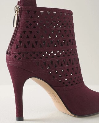 Laser-Cut Vegan-Suede Booties