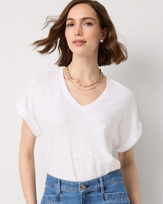 V-neck Short Sleeve Tee