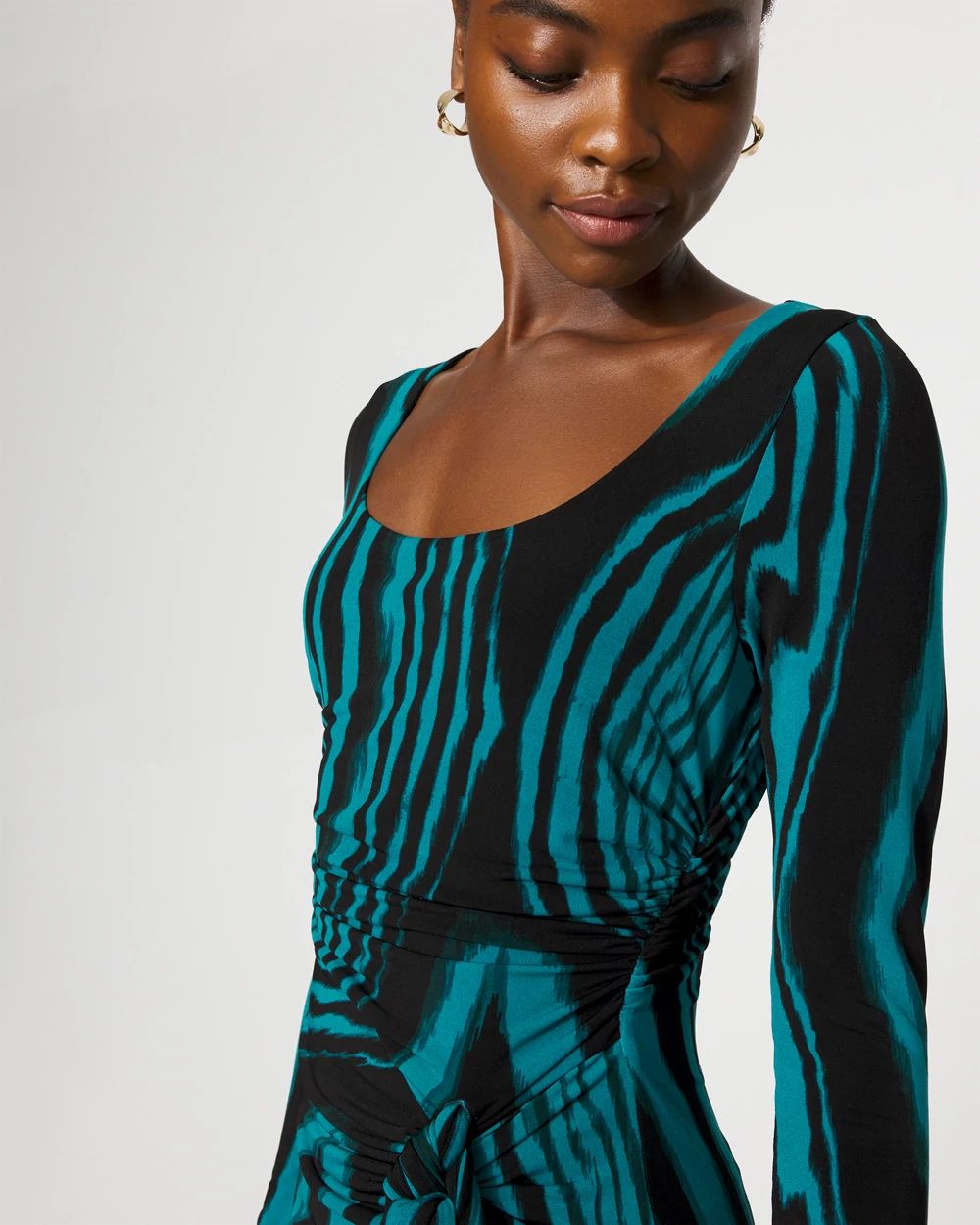 Tie-Waist Midi Dress