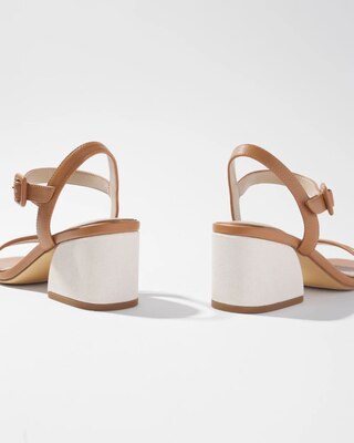 Canvas Block Heel Sandal
