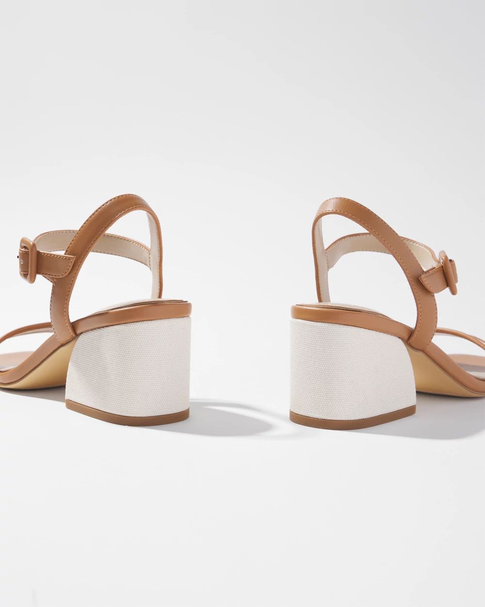 Canvas Block Heel Sandal