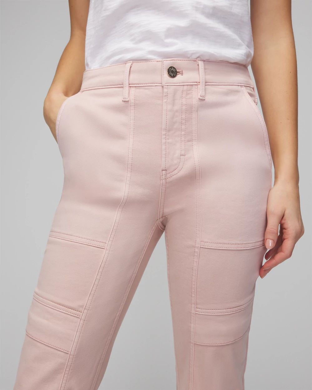 High-Rise Cargo Straight Jean
