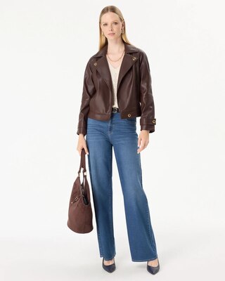 Faux Leather Jacket click to view larger image.