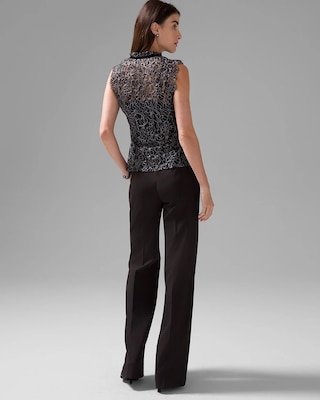 Sleeveless Lace High-Neck Shell