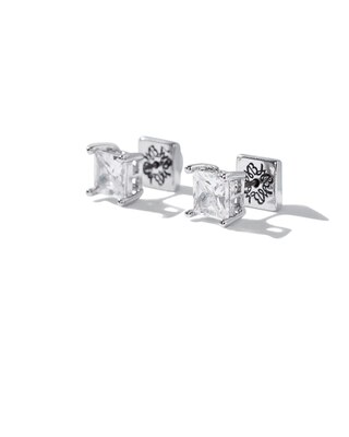CZ Princess Stud Earrings