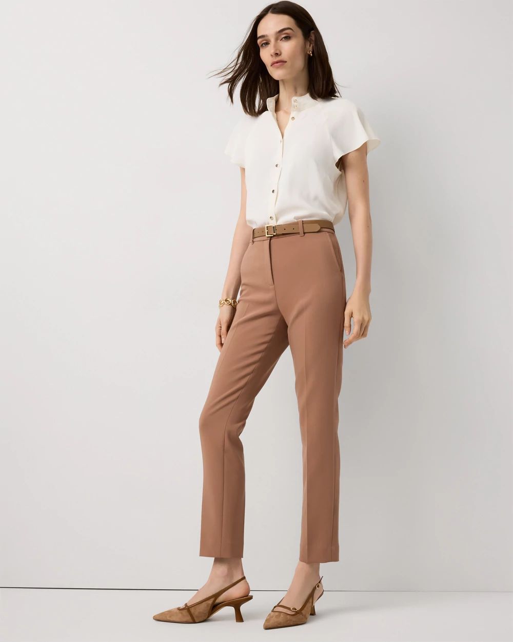 High-Rise Elle Slim Ankle Pant
