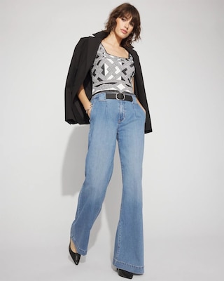 Petite WHBM FORME™ Sculpt Stretch Geometric Jacquard Sweater Tank click to view larger image.