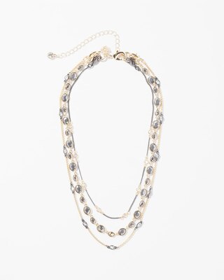 Gold + Hematite Crystal Convertible Necklace