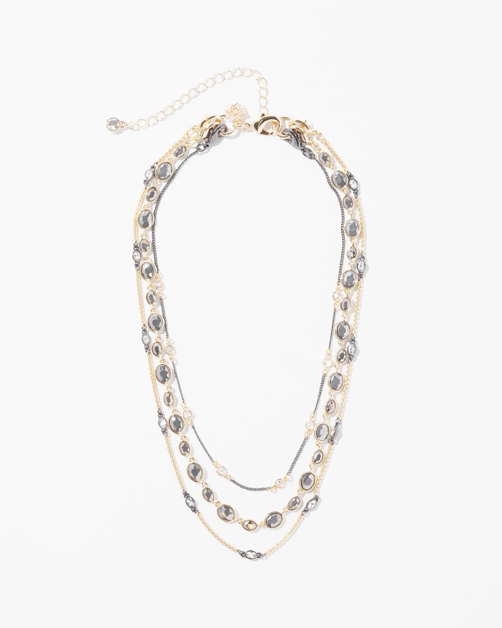 Gold + Hematite Crystal Convertible Necklace