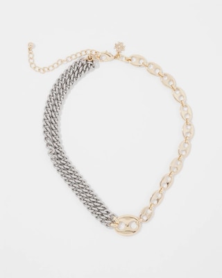 Gold + Silver Mariner Links Necklace click to view larger image.