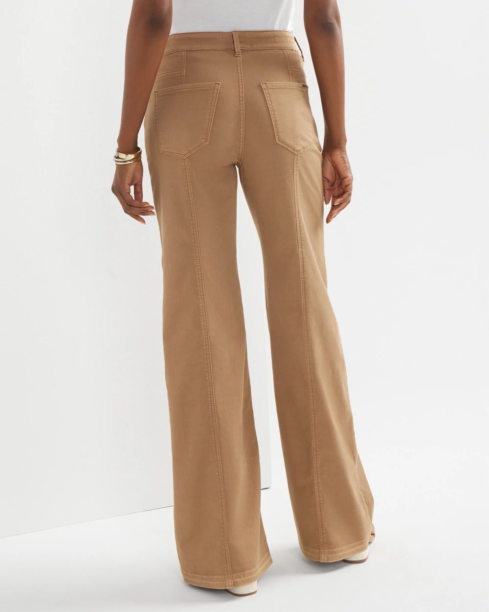 High-Rise Pret Double Pocket Wide-Leg Pant