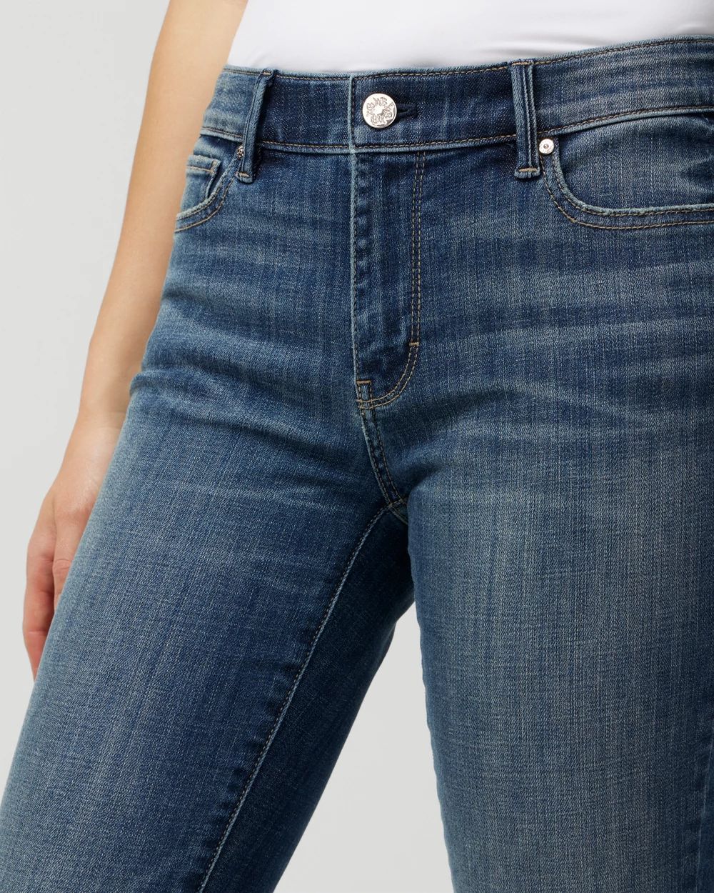 Mid-Rise Everyday Soft Denim  Bootcut Jeans click to view larger image.