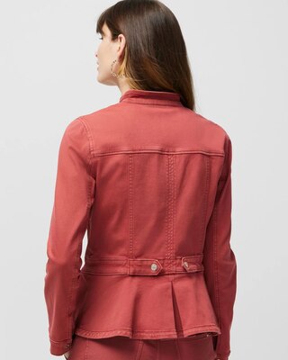 Peplum Trucker Jean Jacket