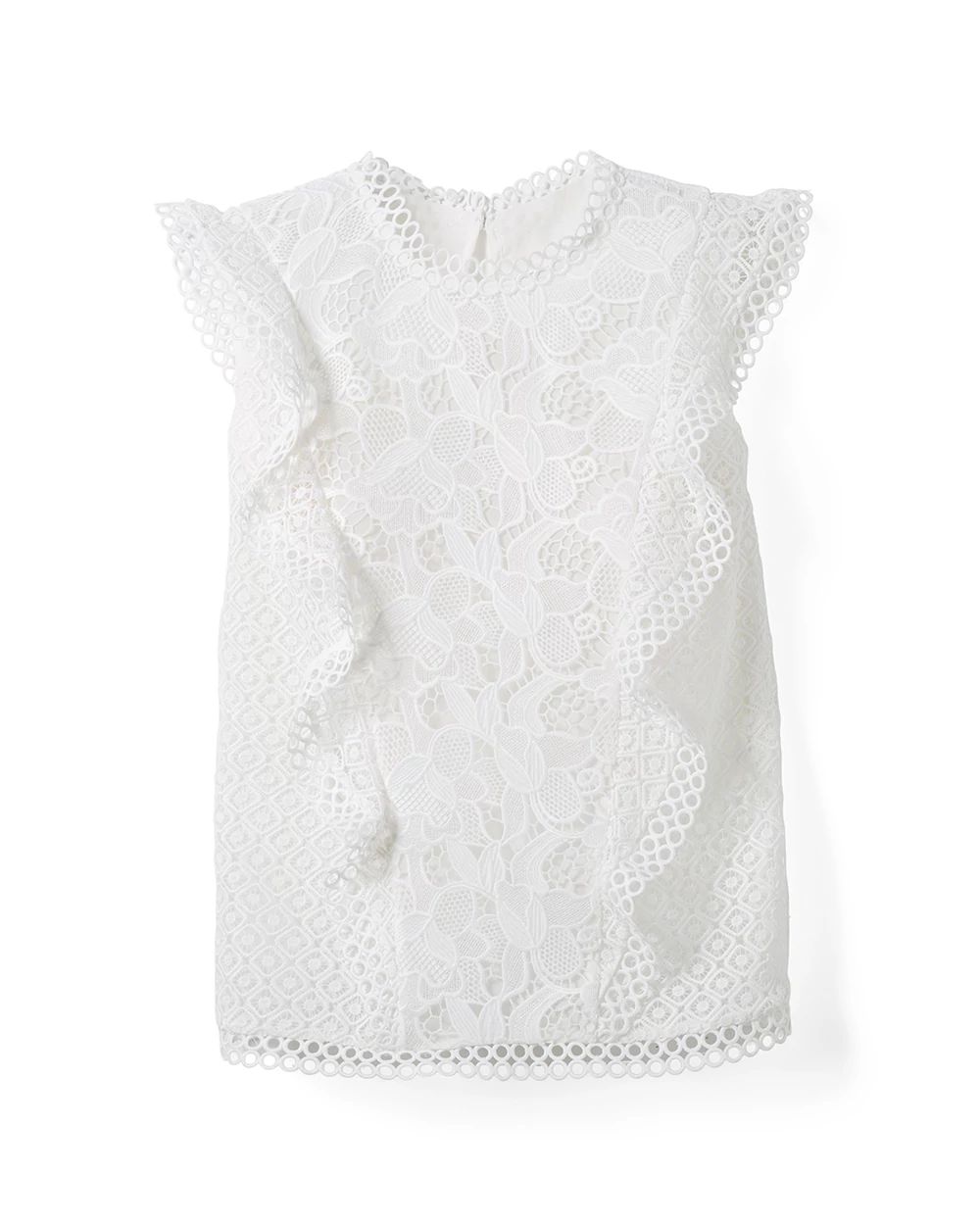 Ruffle & Lace Sleeveless Top click to view larger image.