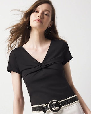 WHBM FORME™ All Ways Stretch Twist Front Tee