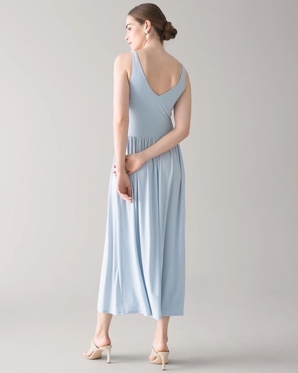 Matte Jersey Fit & Flare Midi-Dress