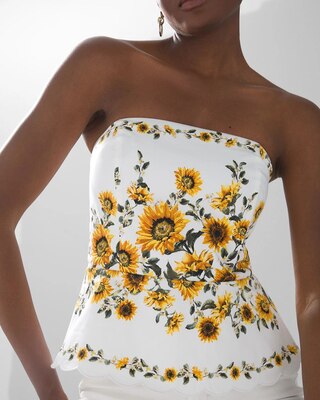 Sleeveless Scallop Peplum Top