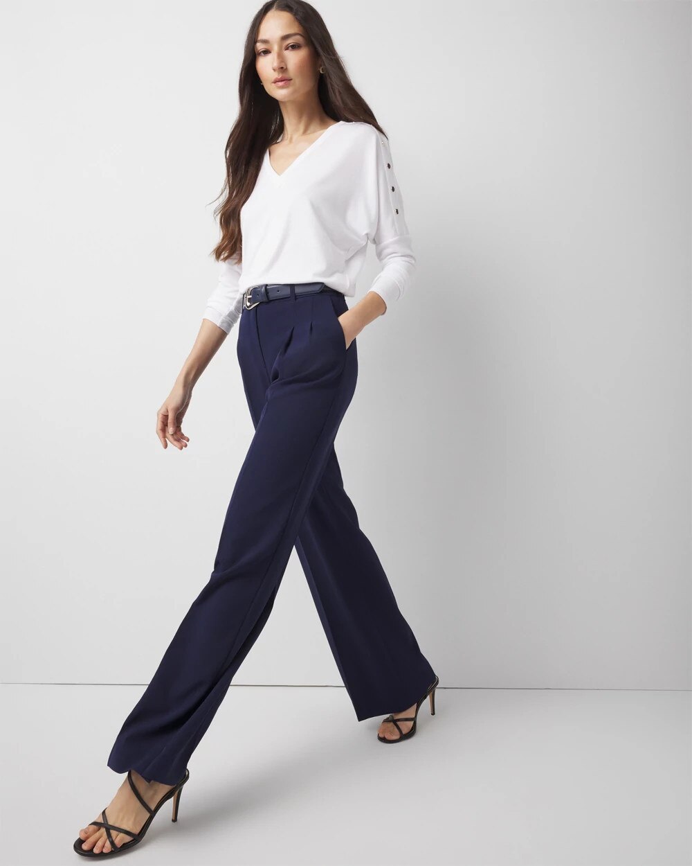 Pleated Wide Leg Pants